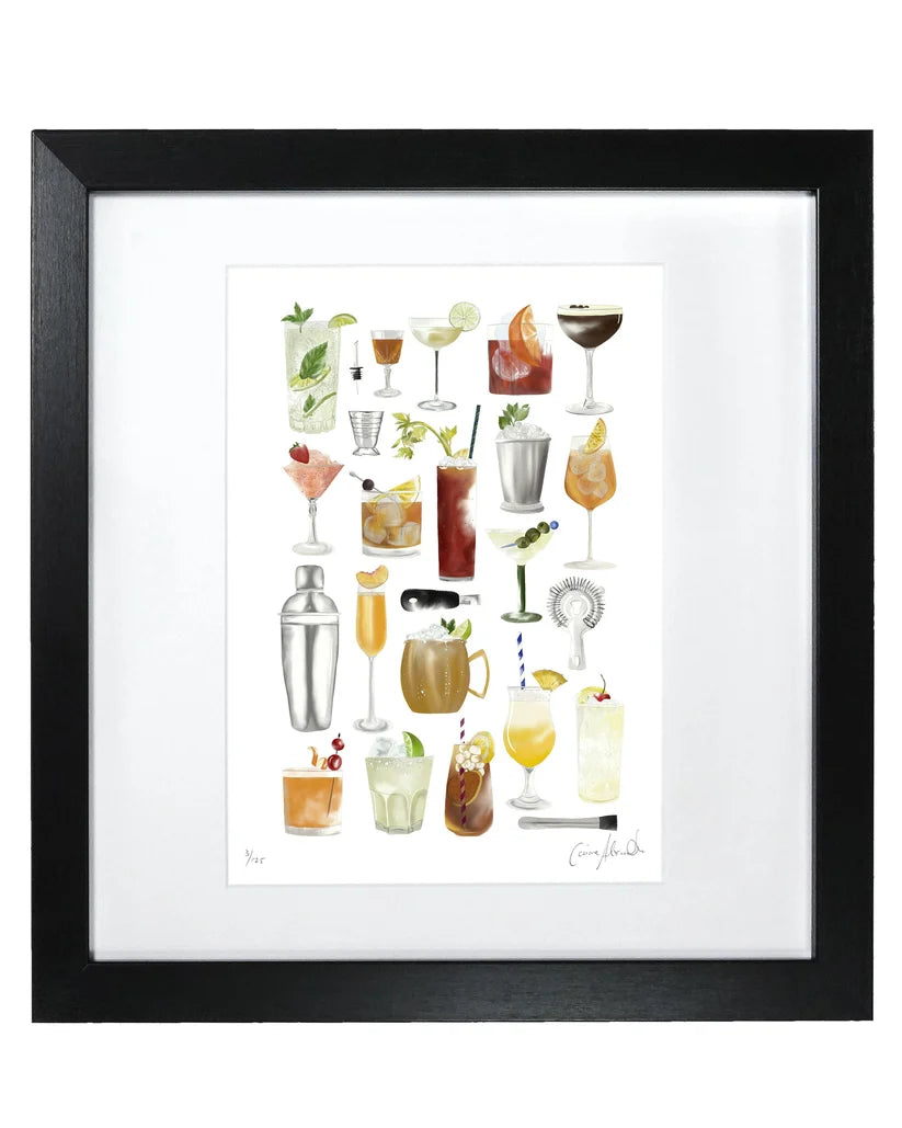 Cocktail Framed Limited Edition Print by Corinne Alexander