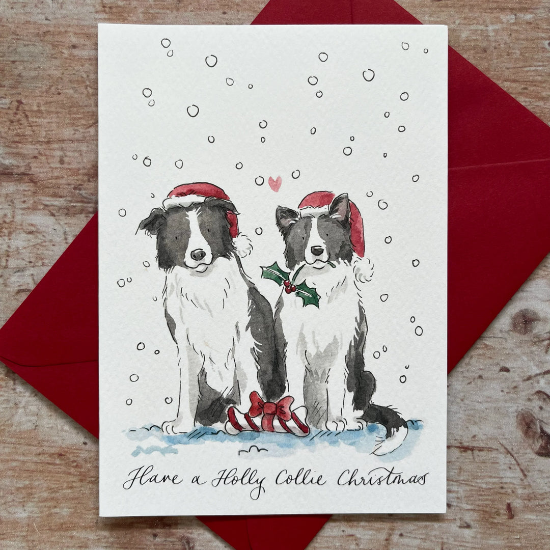 Collie Christmas Card