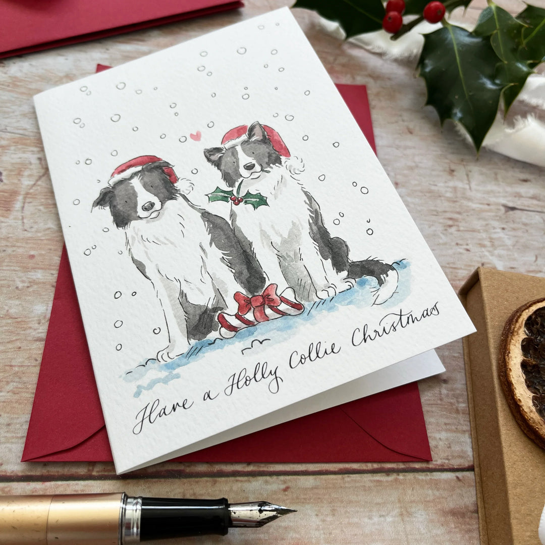 Collie Christmas Card