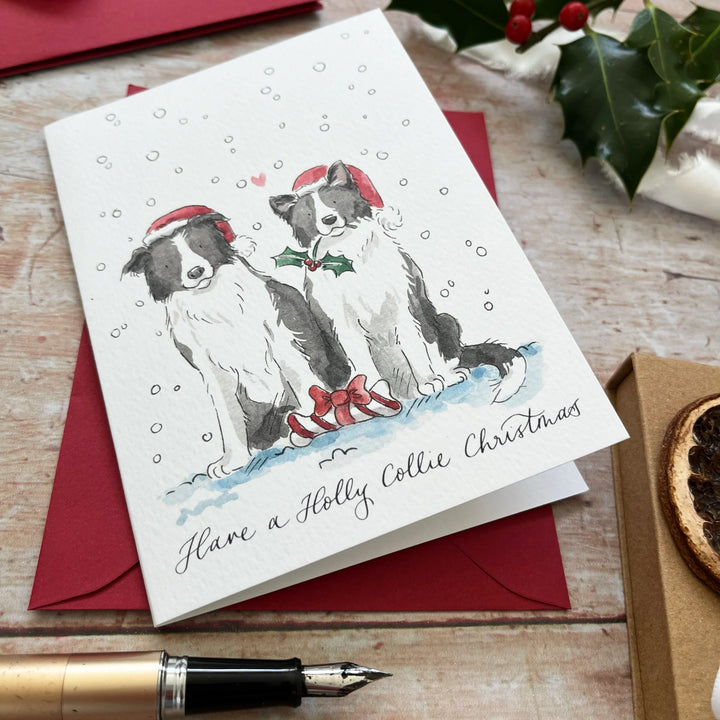 Collie Christmas Card