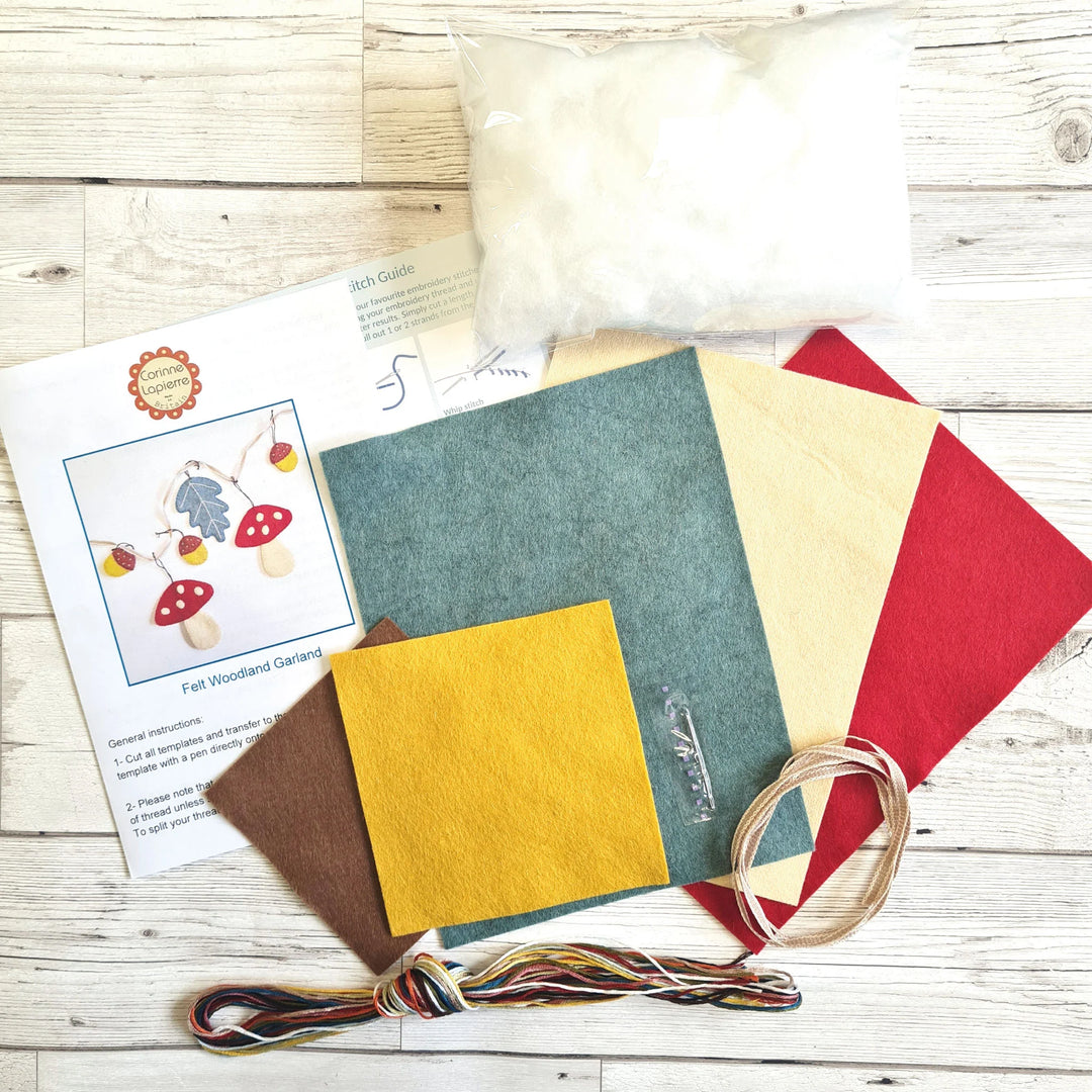 Woodland Garland Wool Mix Felt Craft Kit – The Bee’s Knees British