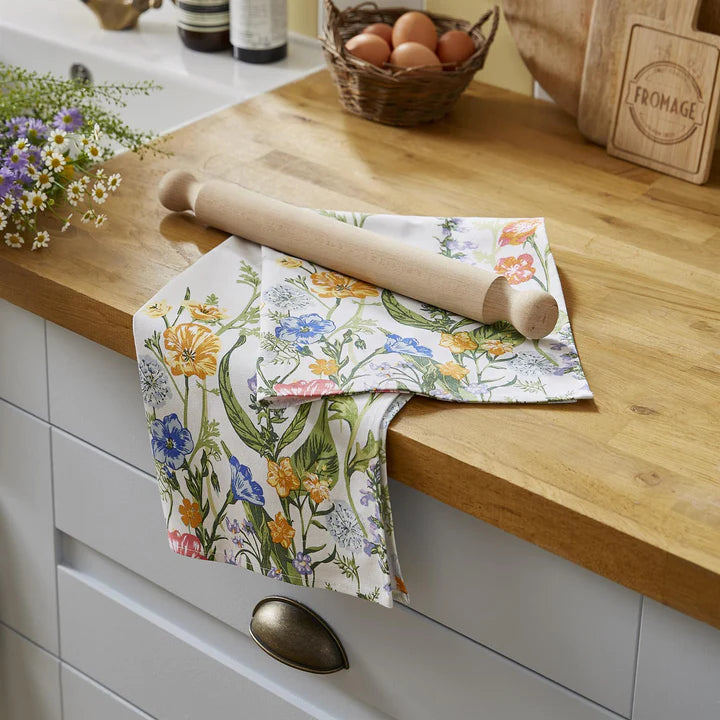 Cottage Garden Cotton Tea Towel