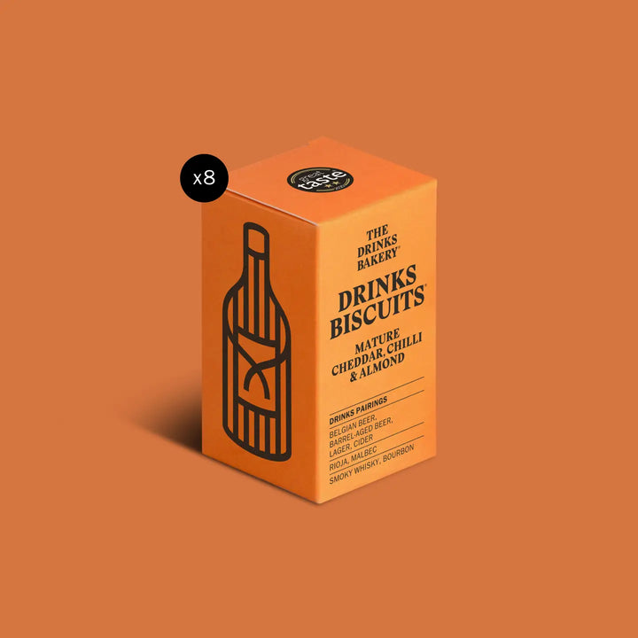 Mature Cheddar, Chilli and Almond Drinks Biscuits 36g