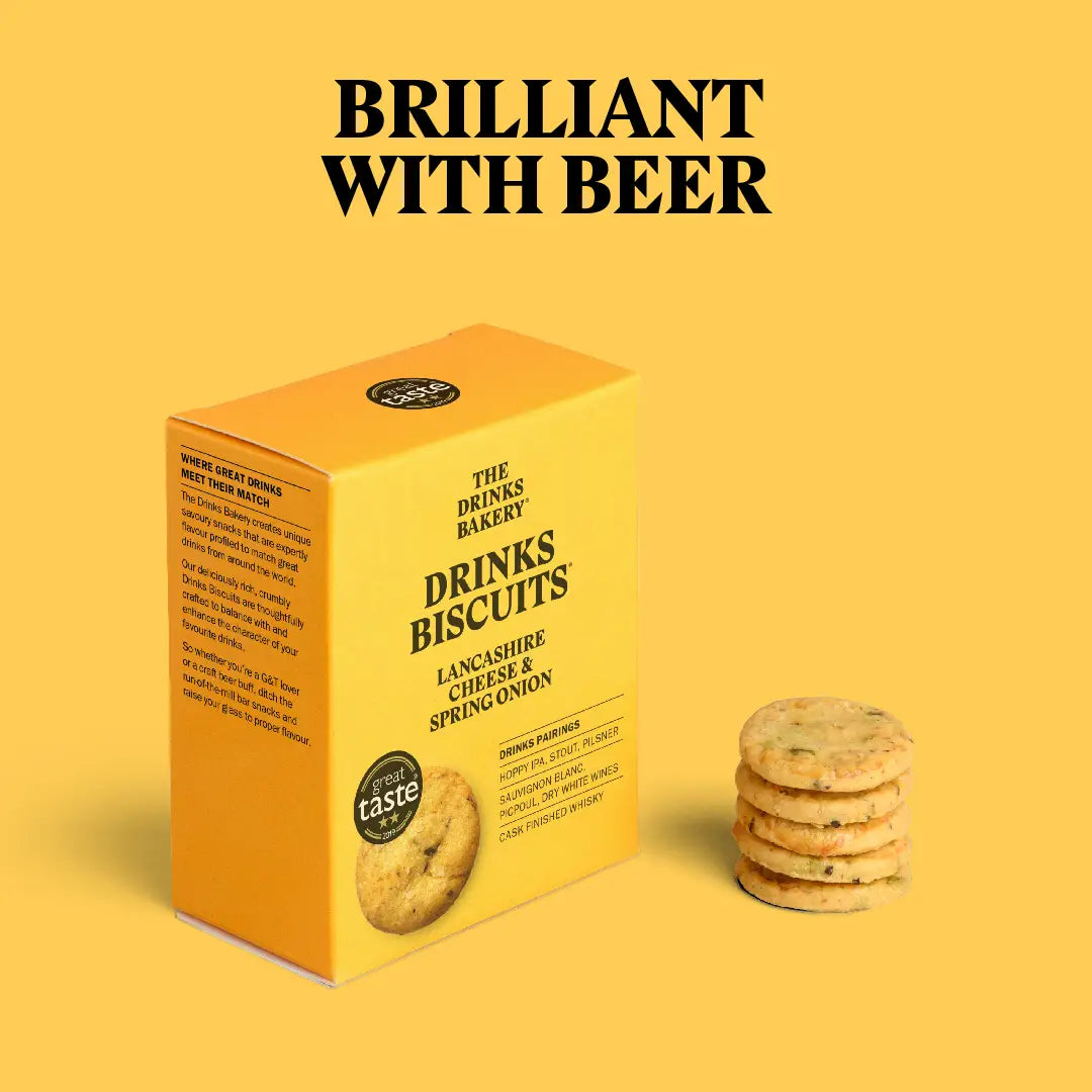 Lancashire Cheese and Spring Onion Drinks Biscuits 110g