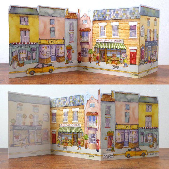 Market Street Two-Fold Card Greetings Card
