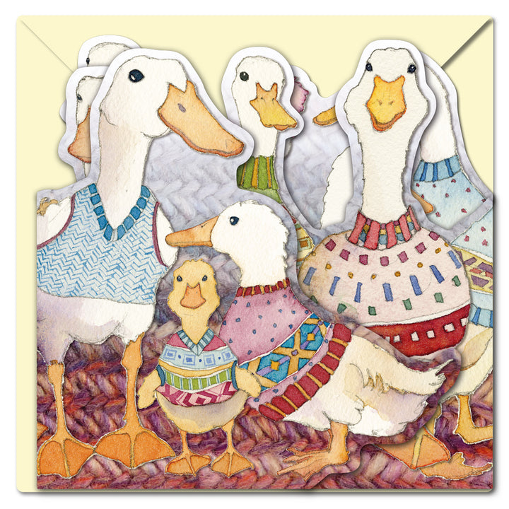 Dapper Ducks Two-Fold Card Greetings Card
