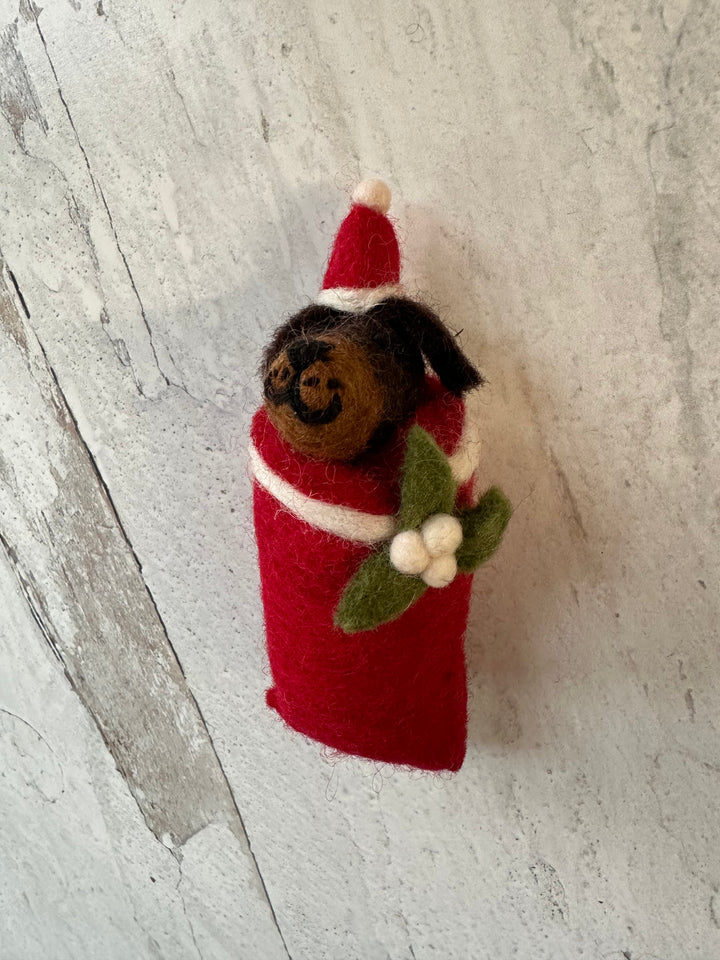 Swaddling Puppies Felt Decoration