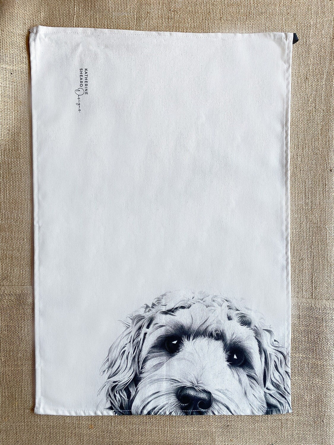 Dino Dog Tea Towel