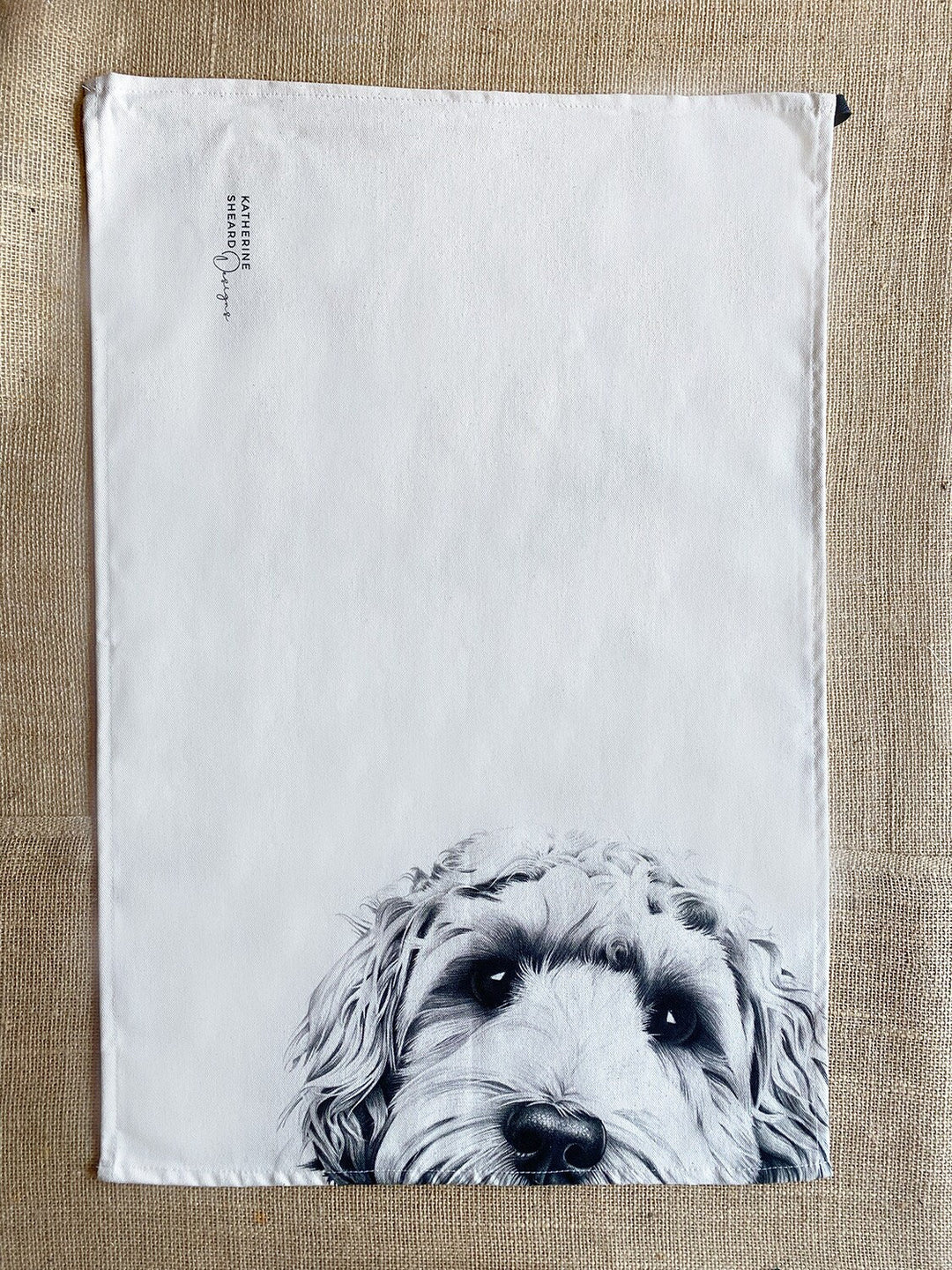 Dino Cockapoo Tea Towel