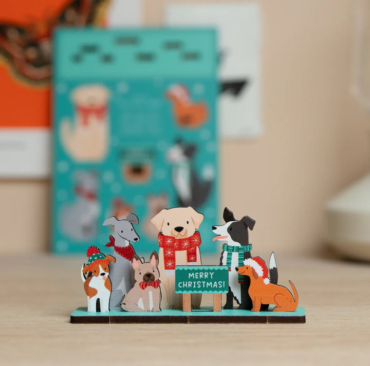 Dogs Christmas Pop Out Card