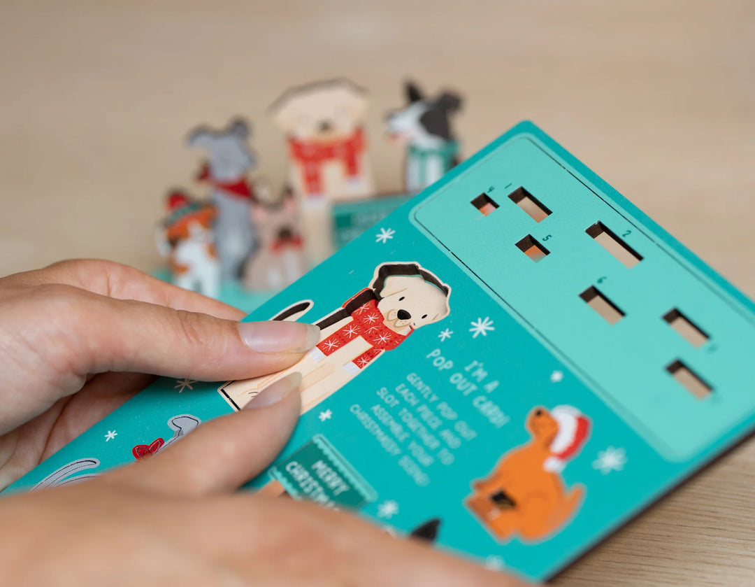 Dogs Christmas Pop Out Card