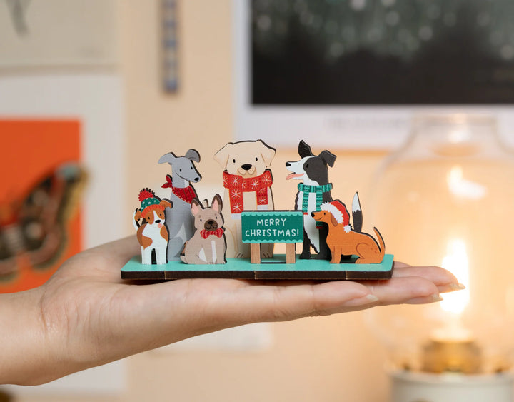 Dogs Christmas Pop Out Card