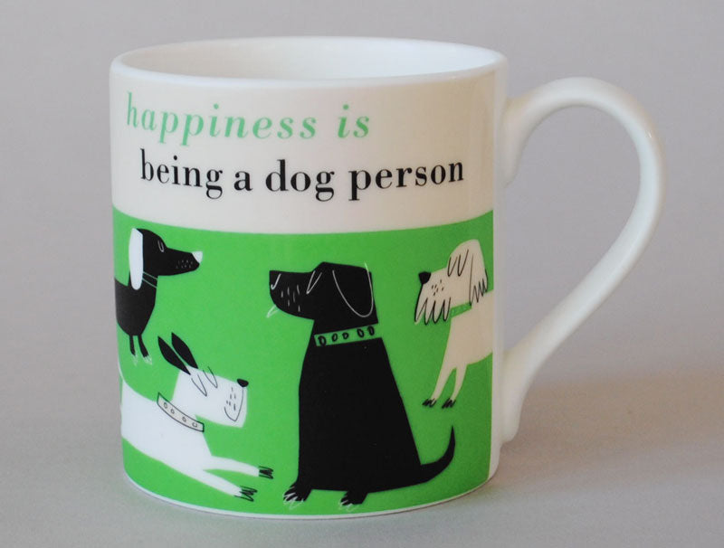 Happiness Dog Person Green Mug