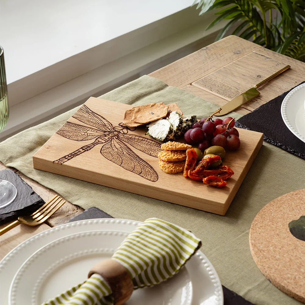 Dragonfly Oak Serving Board - 12 inch