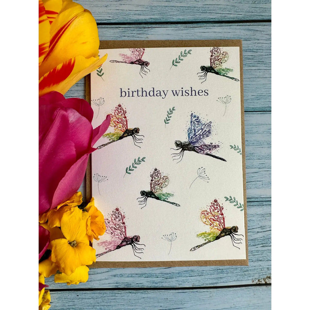 Birthday Wishes Dragonfly Eco-Card