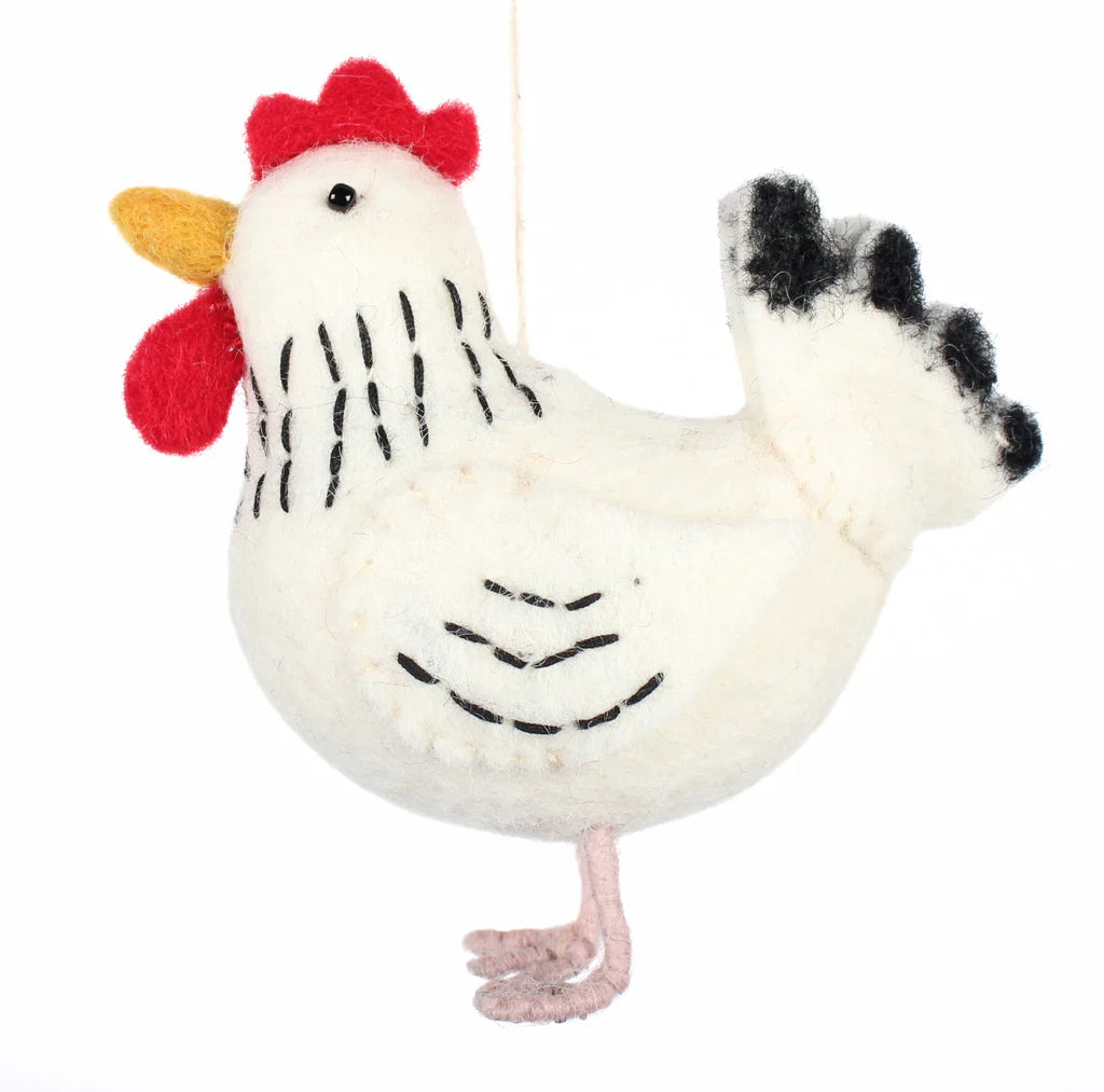 Sussex Chicken Felt Decoration