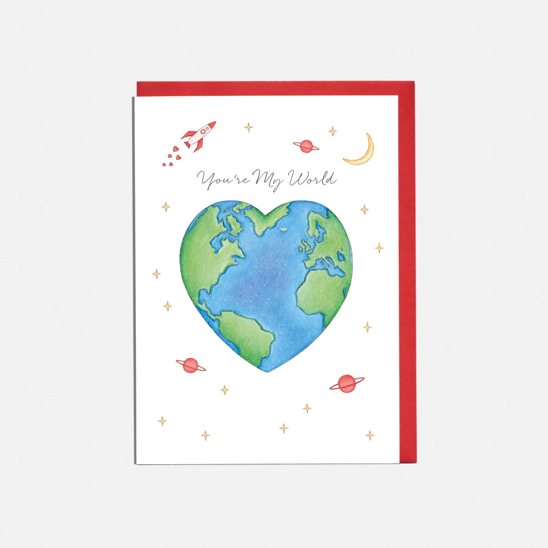 You're My World Valentine's Card