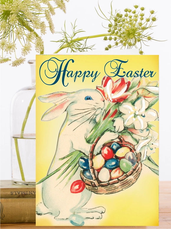Easter Basket Easter Card (Yellow)