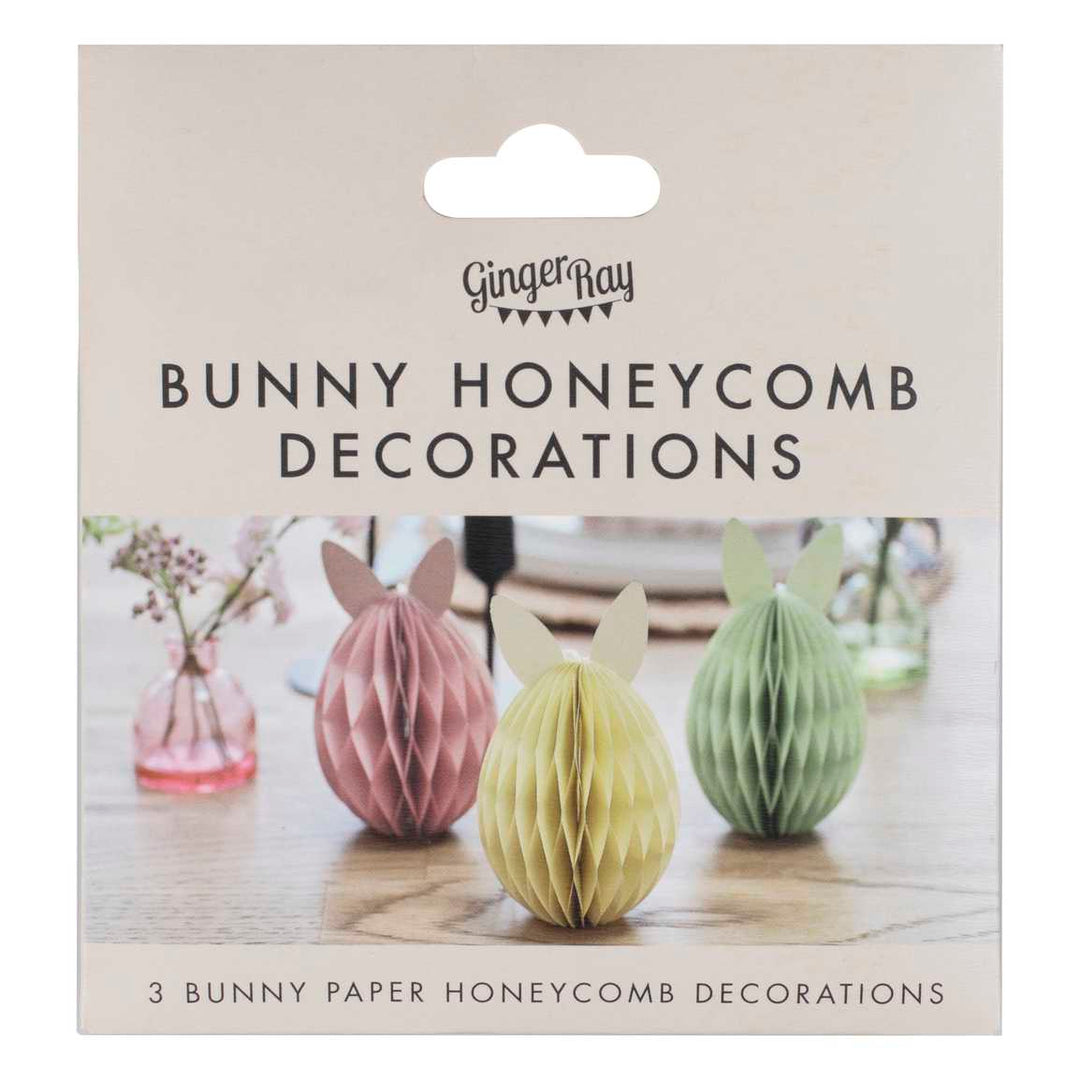 Easter Bunny Honeycomb Decorations