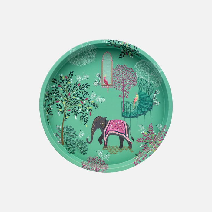 Elephant's Oasis Garden Deepwell Tin Tray