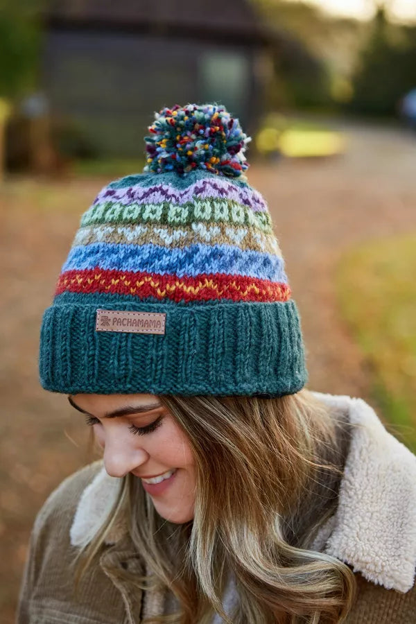 Elveden Roll Back Bobble Beanie