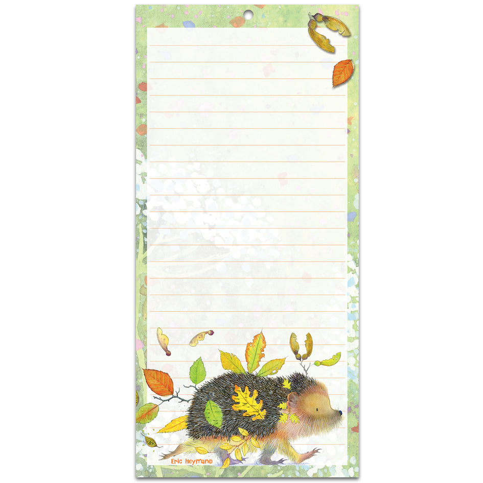 Hedgehog with Leaves Lined Magnetic Pad