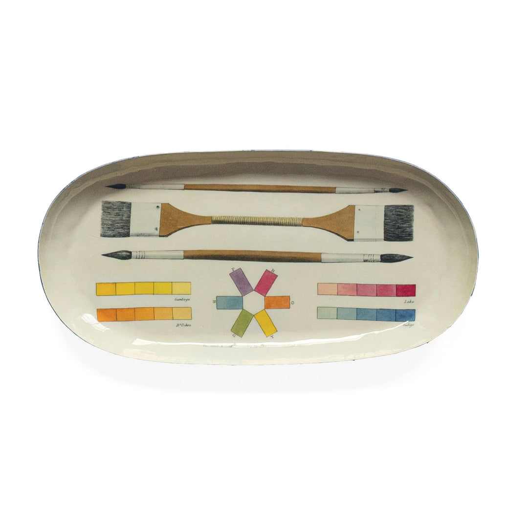 The Art of Coloring Enamel Printed Tray