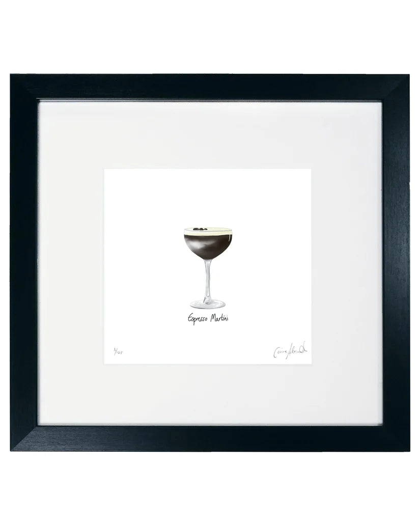 Espresso Martini Framed Limited Edition Print by Corinne Alexander