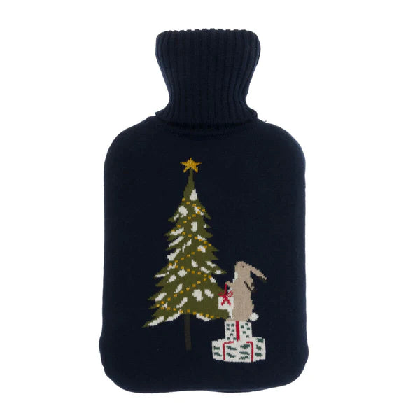 Festive Foreat Knitted Statement Hot Water Bottle