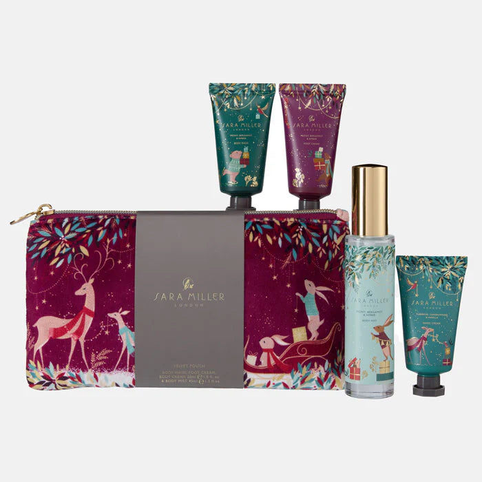 Sara Miller Woodland Tales Velvet Pouch Beauty Set