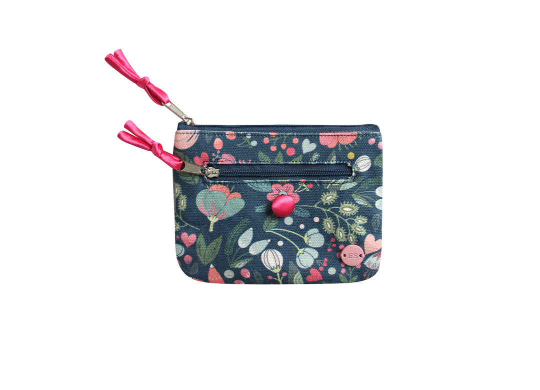 Floral Printed Canvas Emily Purse