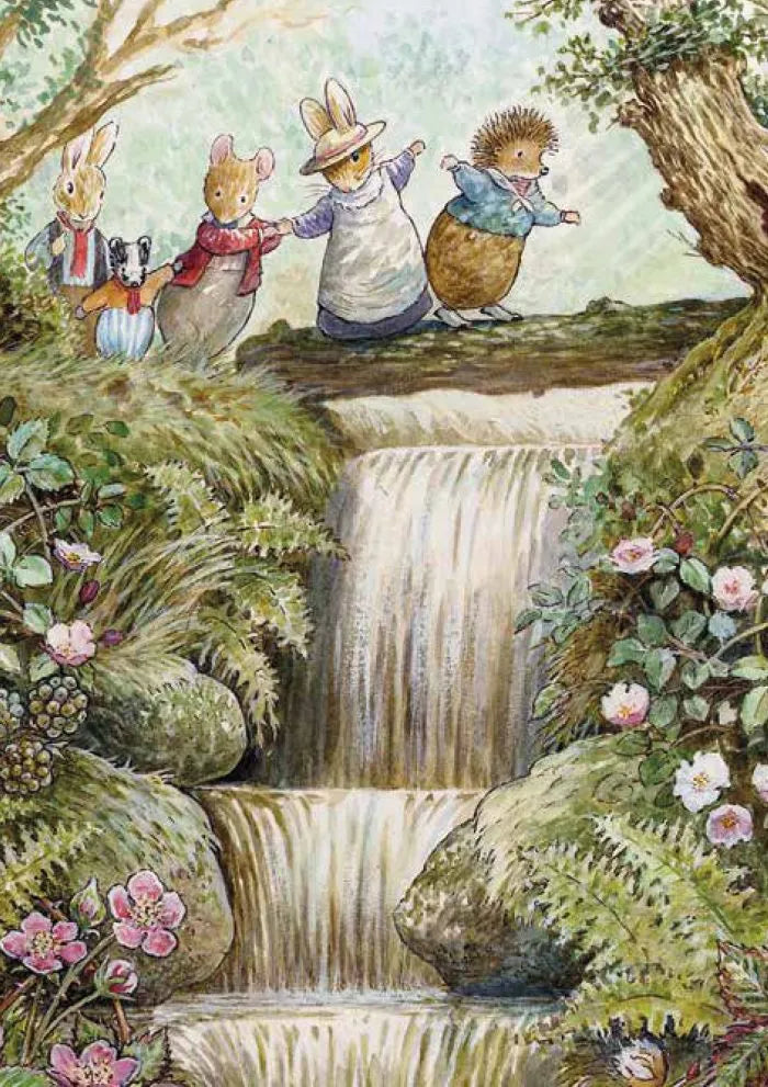 Waterfall Bridge Greeting Card