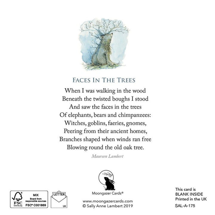 Faces in the Trees Greeting Card