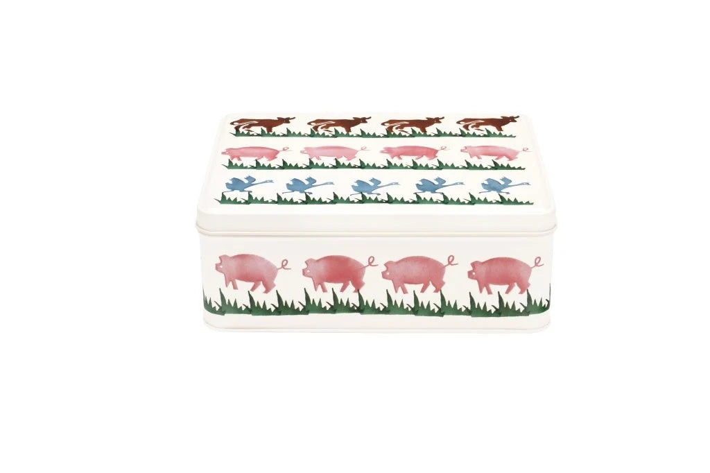 Farm Animals Deep Rectangular Tin