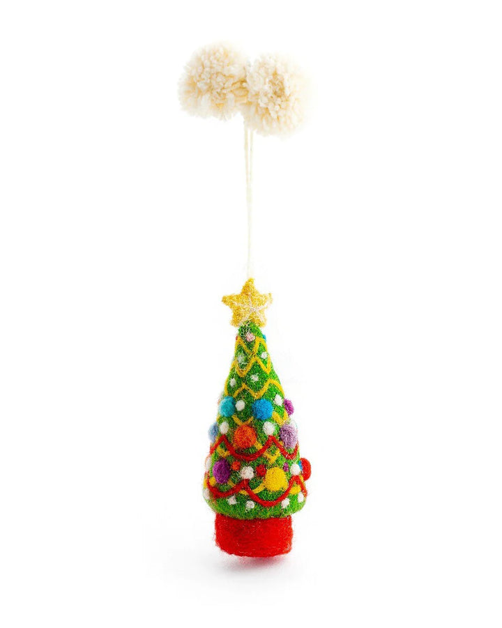 Festooned Christmas Tree Felt Decoration