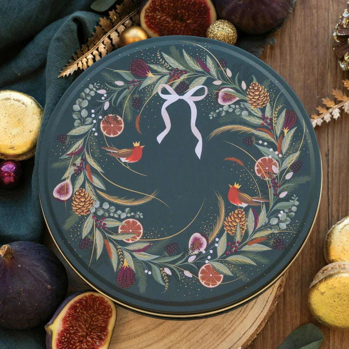Fig Wreath Round Tin