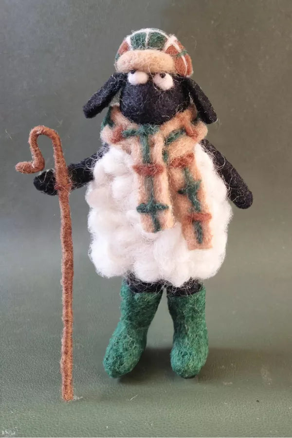 Flat Cap Stanley Felt Sheep