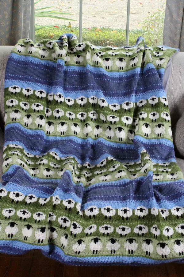 Flock Of Sheep Woolen Throw