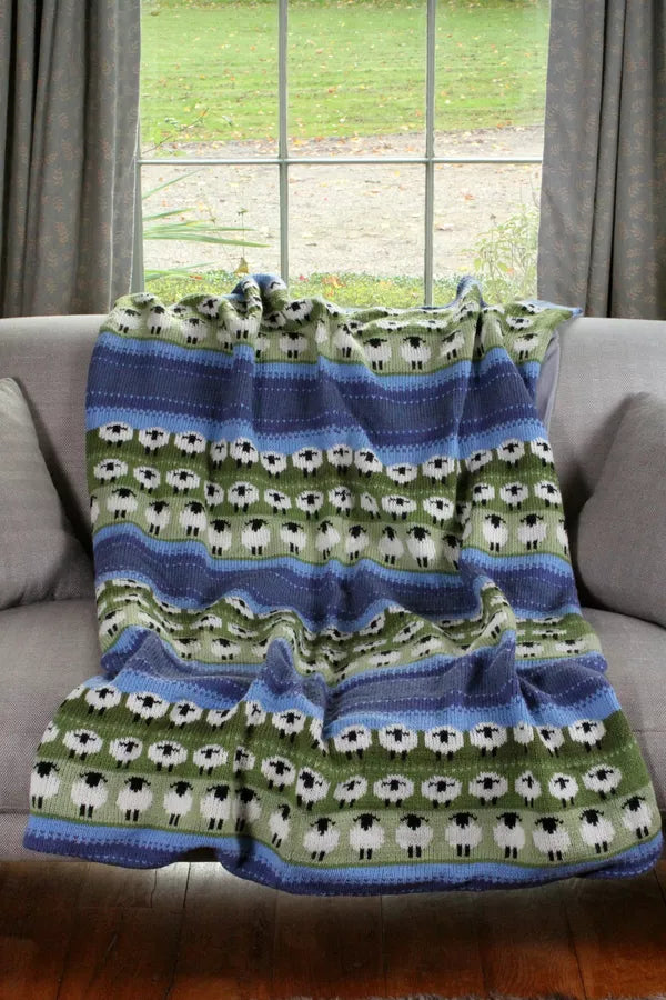 Flock Of Sheep Woolen Throw
