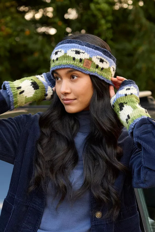 Flock of White Sheep Headband