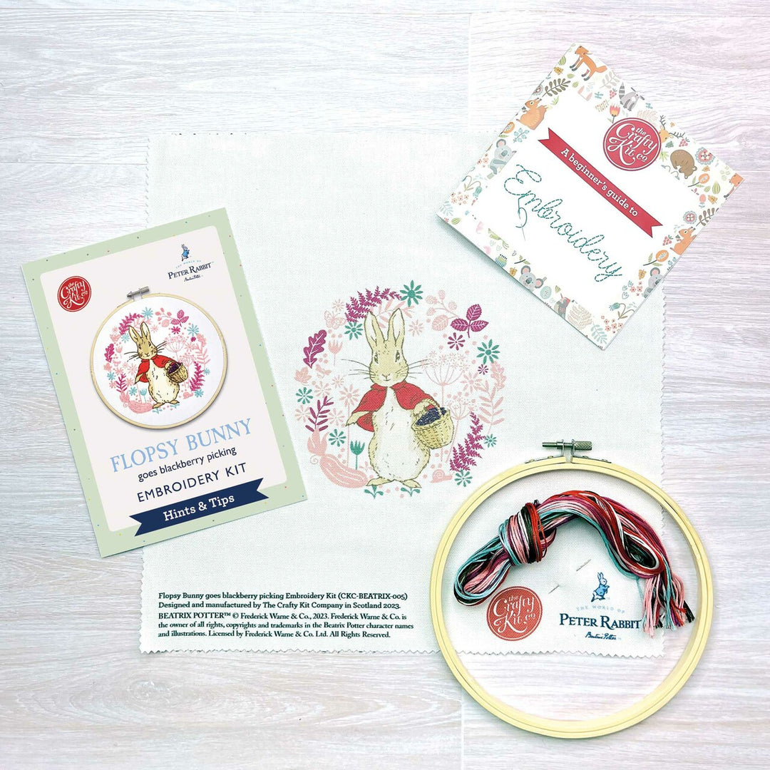 Flopsy Goes Blackberry Picking Embroidery Kit
