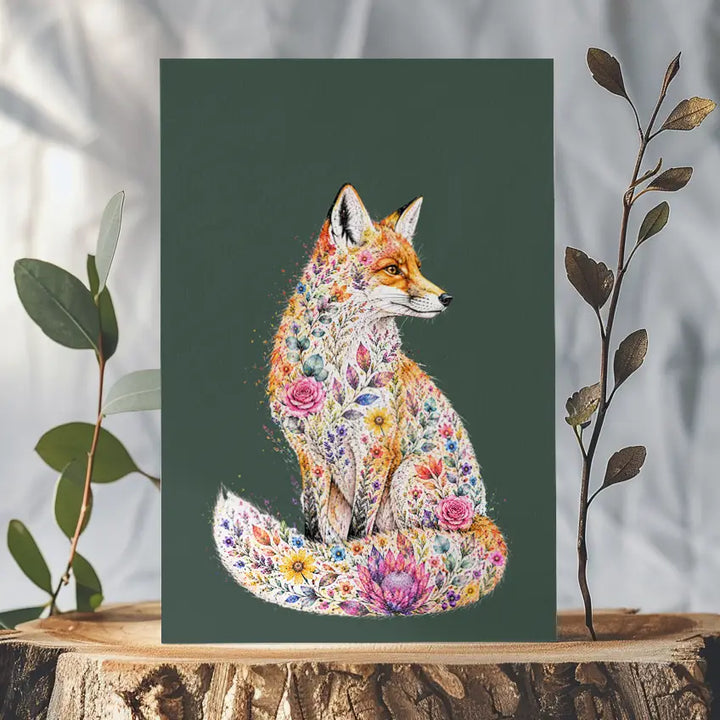 Fox Botanical Floral Eco-Card