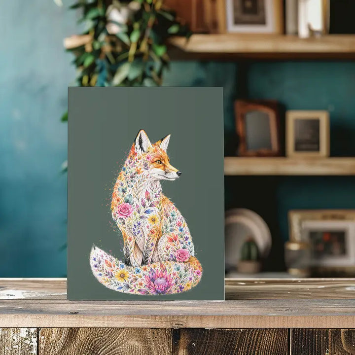 Fox Botanical Floral Eco-Card