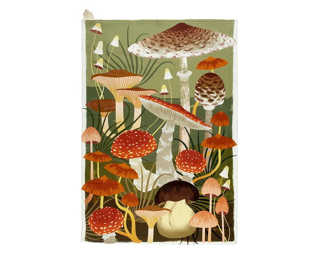 Fungi Tea Towel by Printer Johnson
