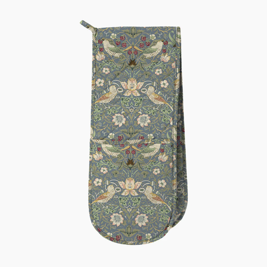 Strawberry Thief Blue Double Oven Glove