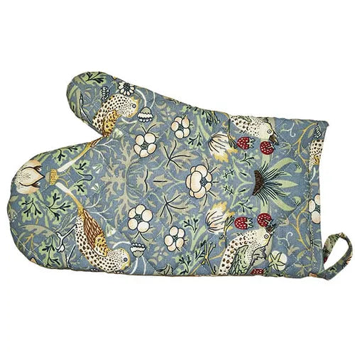 Strawberry Thief Blue Oven Mitt