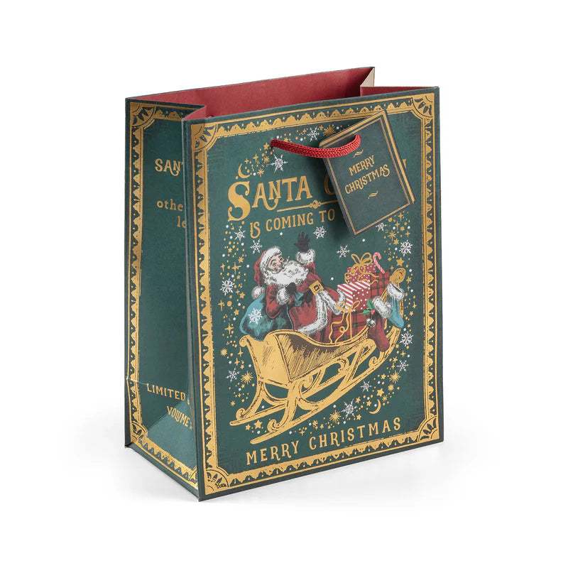 Storybook Santa Medium Gift Bag
