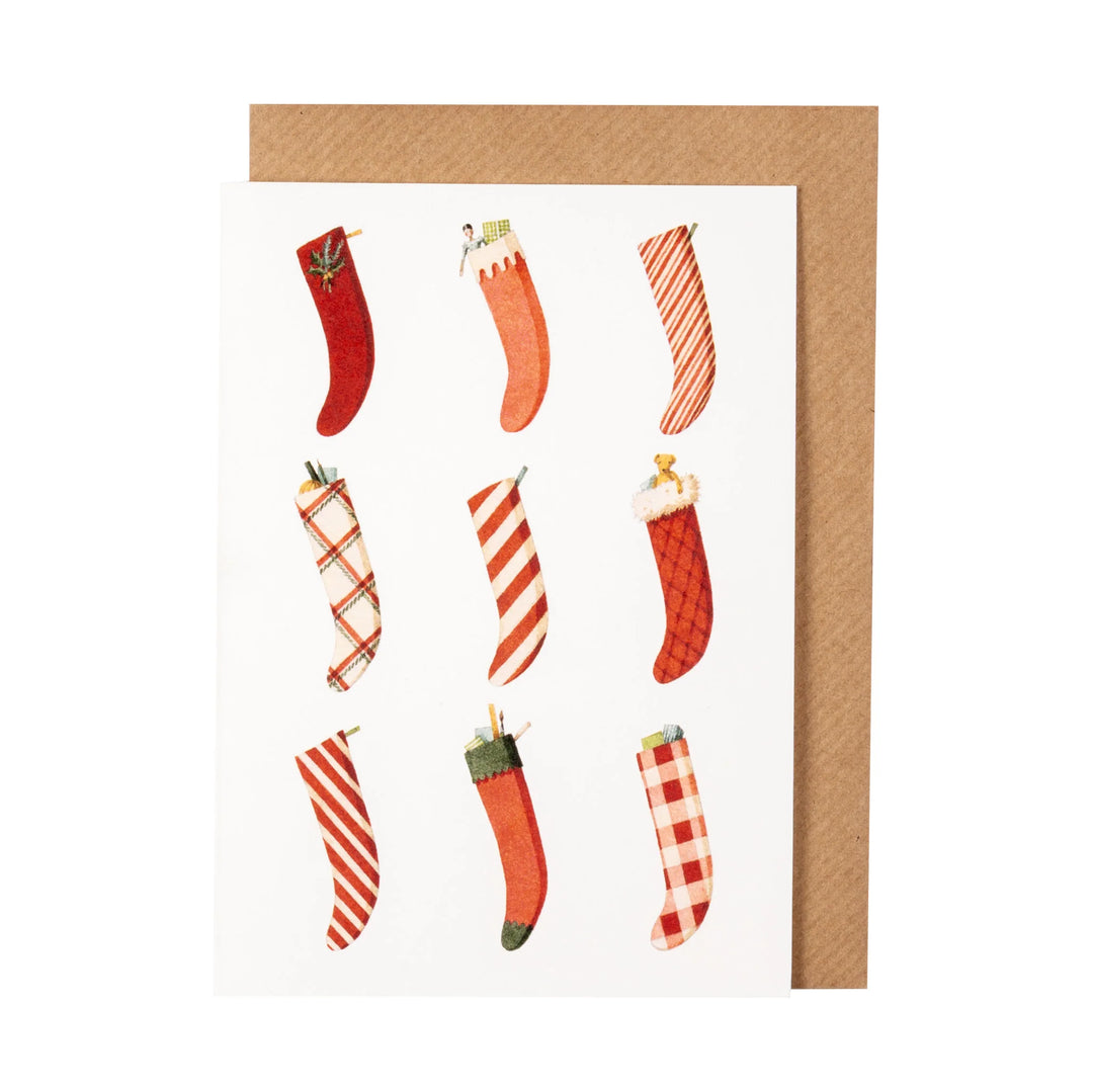Christmas Stockings Greetings Card