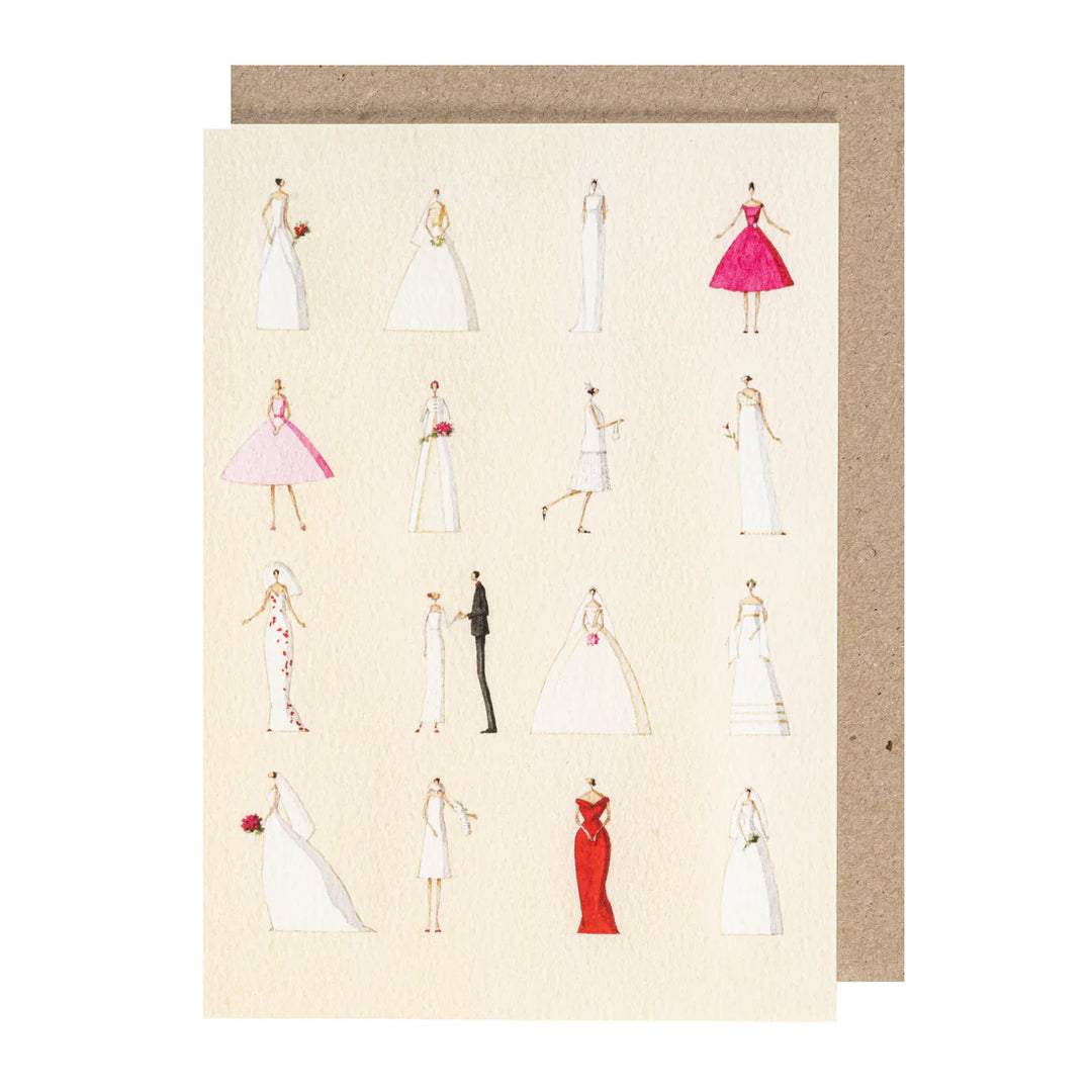 Wedding Dresses Greetings Card