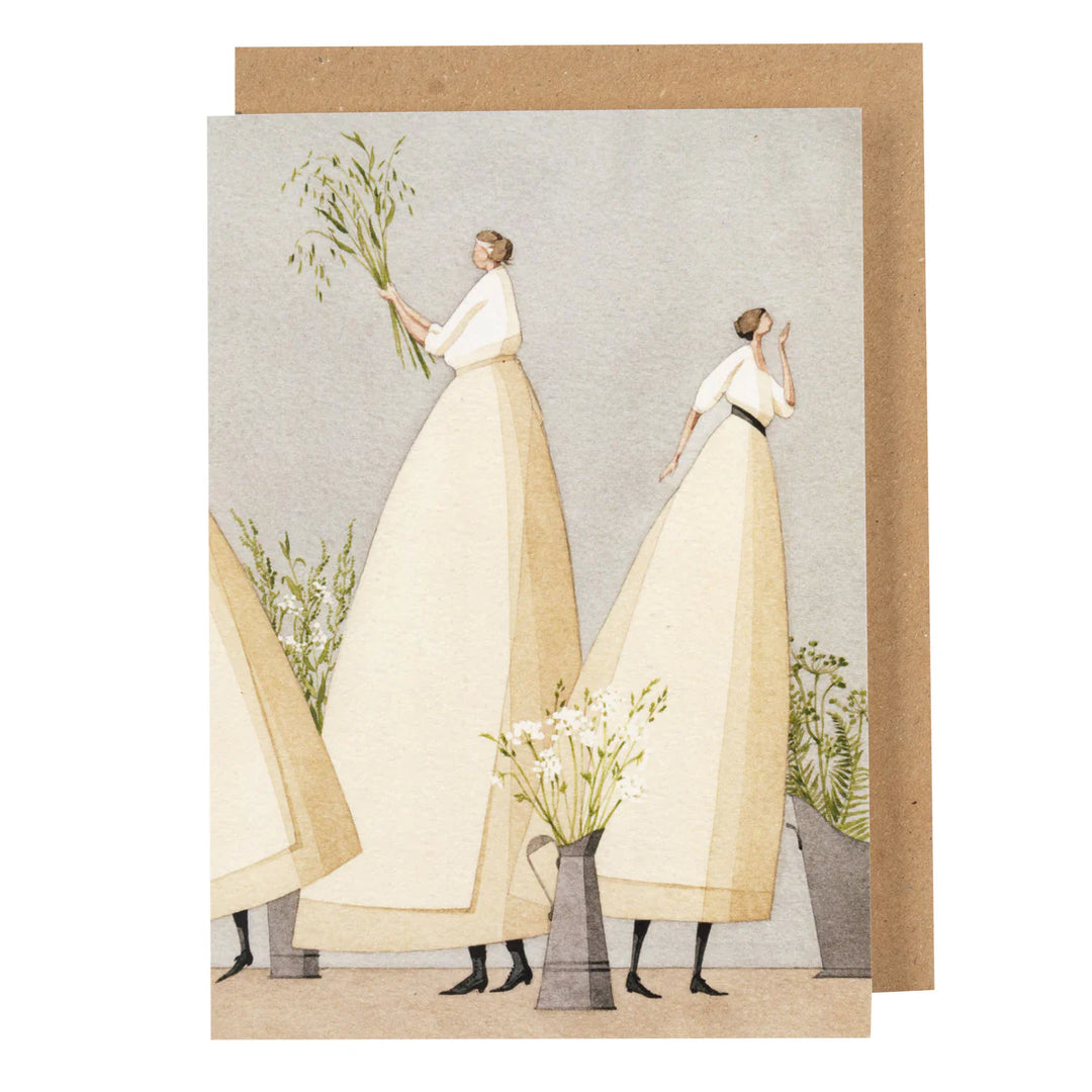 Flower Girls Greetings Card